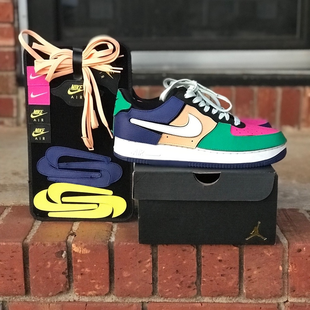 Air Force 1/1 Black Multi Color Size 7.5